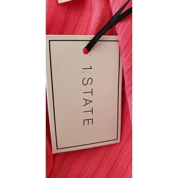 NWT $ 99  1.STATE CENTER RUCHED HALTER KNIT JUNEBERRY MIDI DRESS SZ MEDIUM - Picture 9 of 10